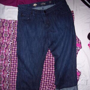 crop capri capris size 10  womens  denim blue jeans pants ten ladies crop